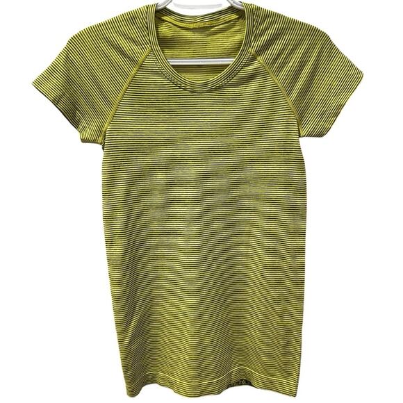 Lululemon stripe tshirt womens size 6 - Picture 1 of 8
